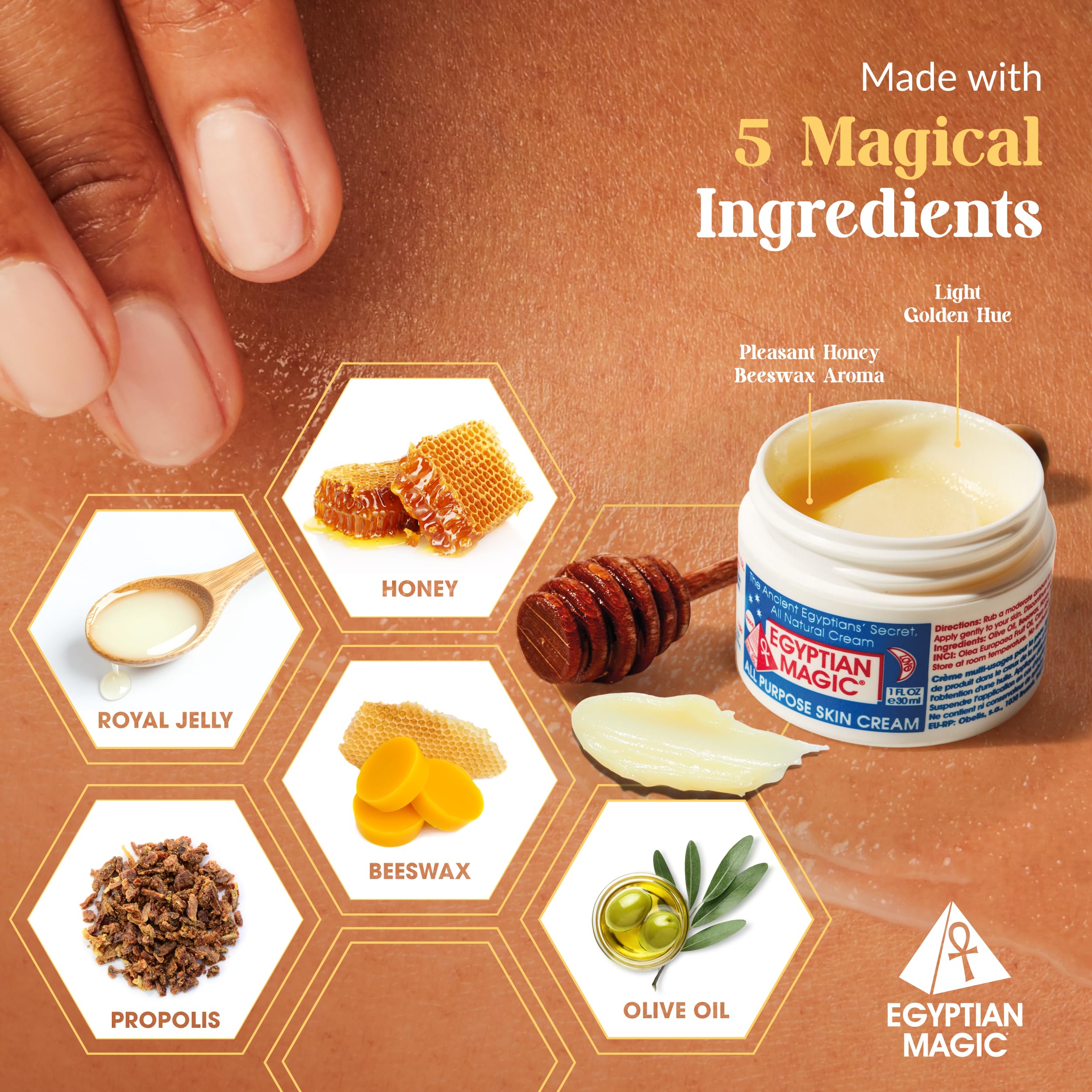 Egyptian Magic tattoo aftercare balm applied for soothing healing