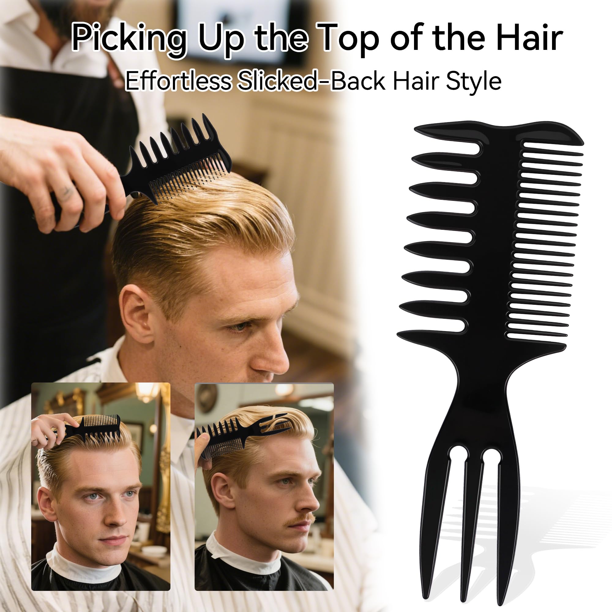 EHBELIF Blend Friend Fade Comb Set anti-static ABS plastic preserves smooth trims.