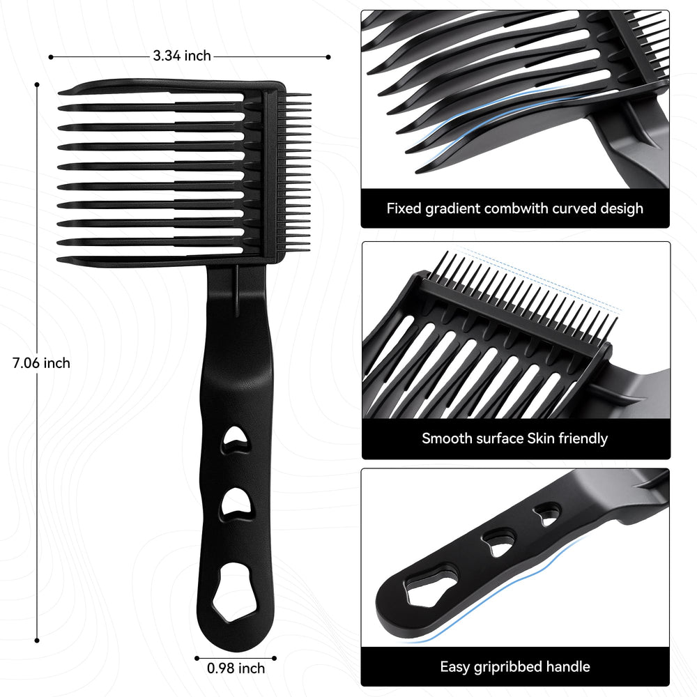 EHBELIF Blend Friend Fade Comb Set usage-guide view illustrates simple three-step fading process.