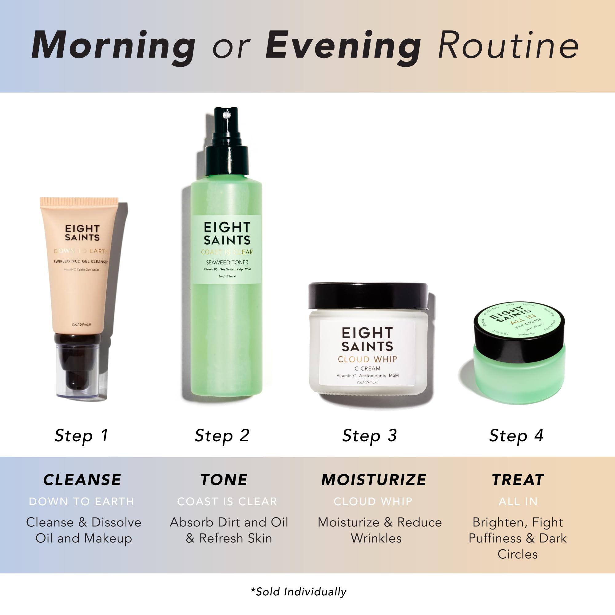 Eight Saints borage oil and Vitamin C visual, showcasing nourishing texture and skin nourishment.