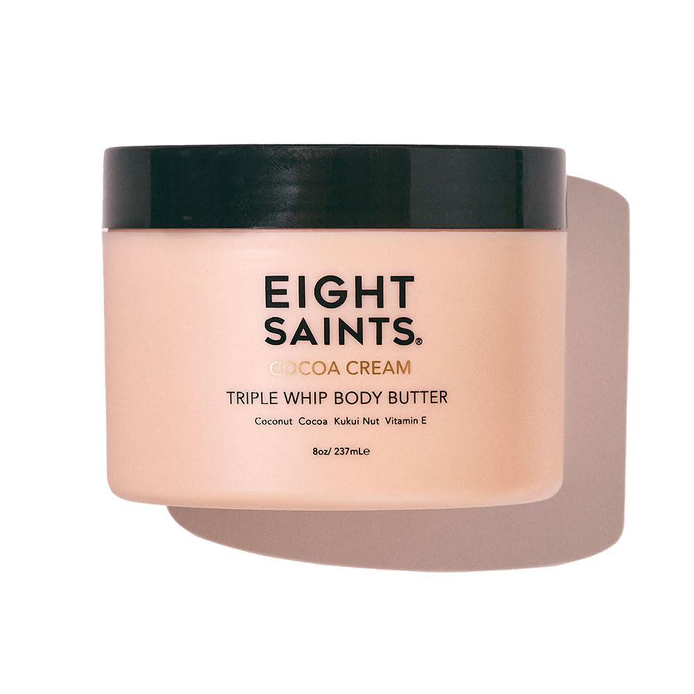 Eight Saints Cocoa Creme Butter tub ready for daily hydration and nourishment