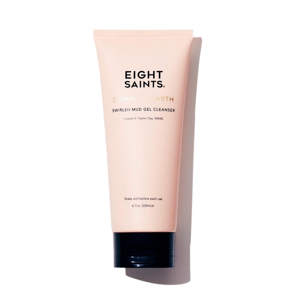 Eight Saints Down To Earth Mud Gel Face Wash bottle with pump for easy daily cleansing