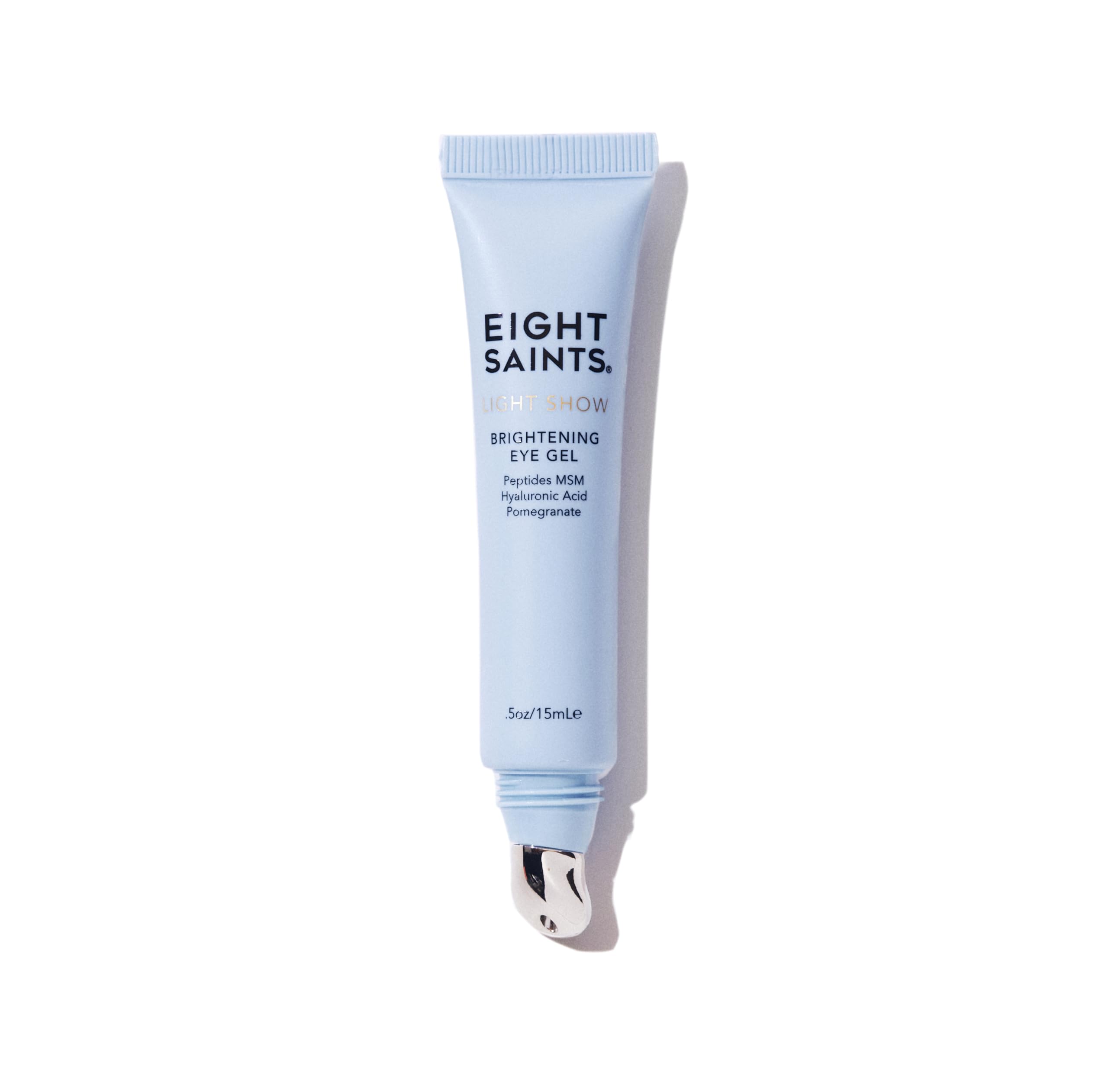 Eight Saints eye gel cooling applicator soothing under-eye puffiness.