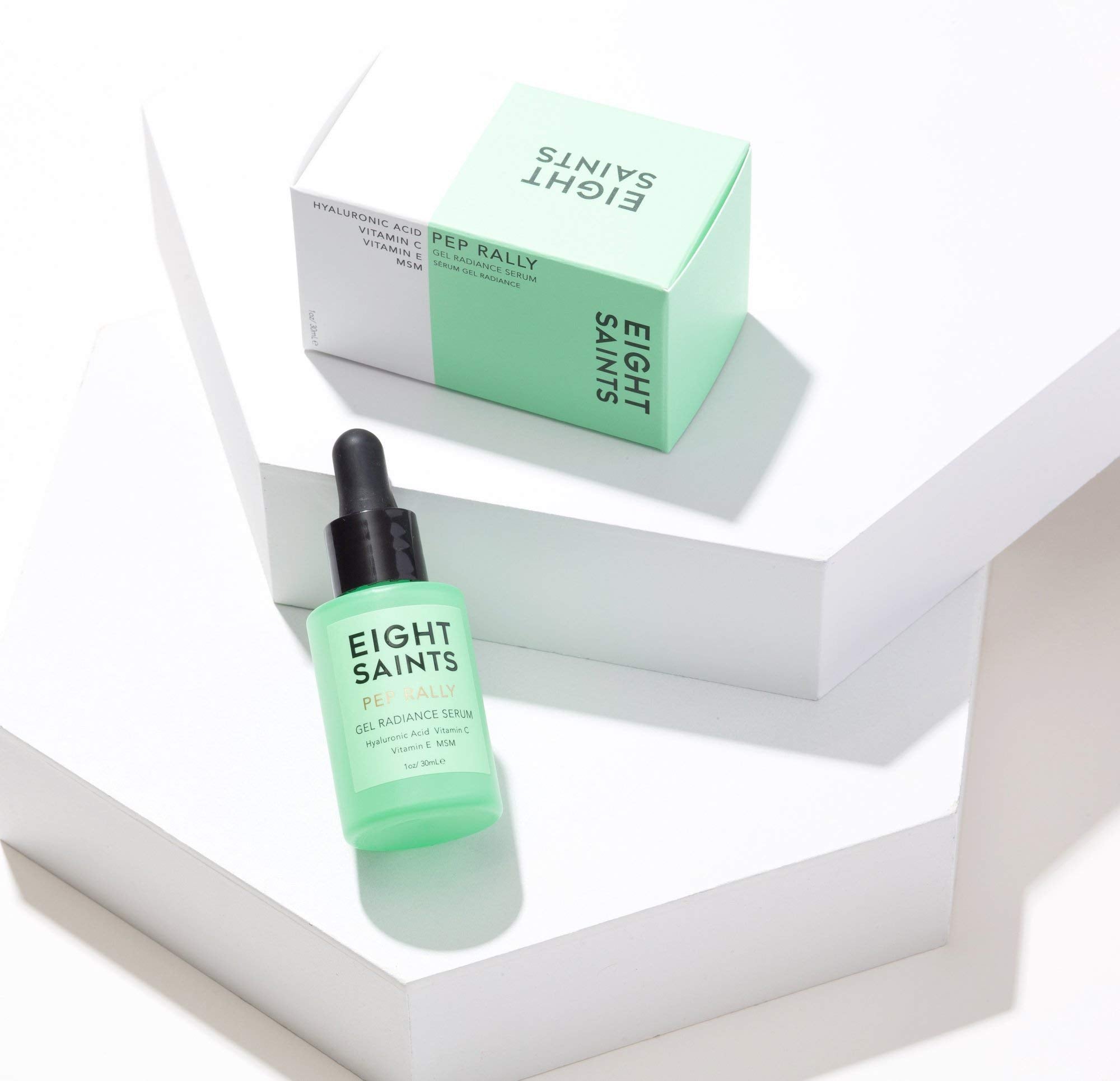 Eight Saints Green Tea ingredient portrait highlights antioxidant-rich skincare.
