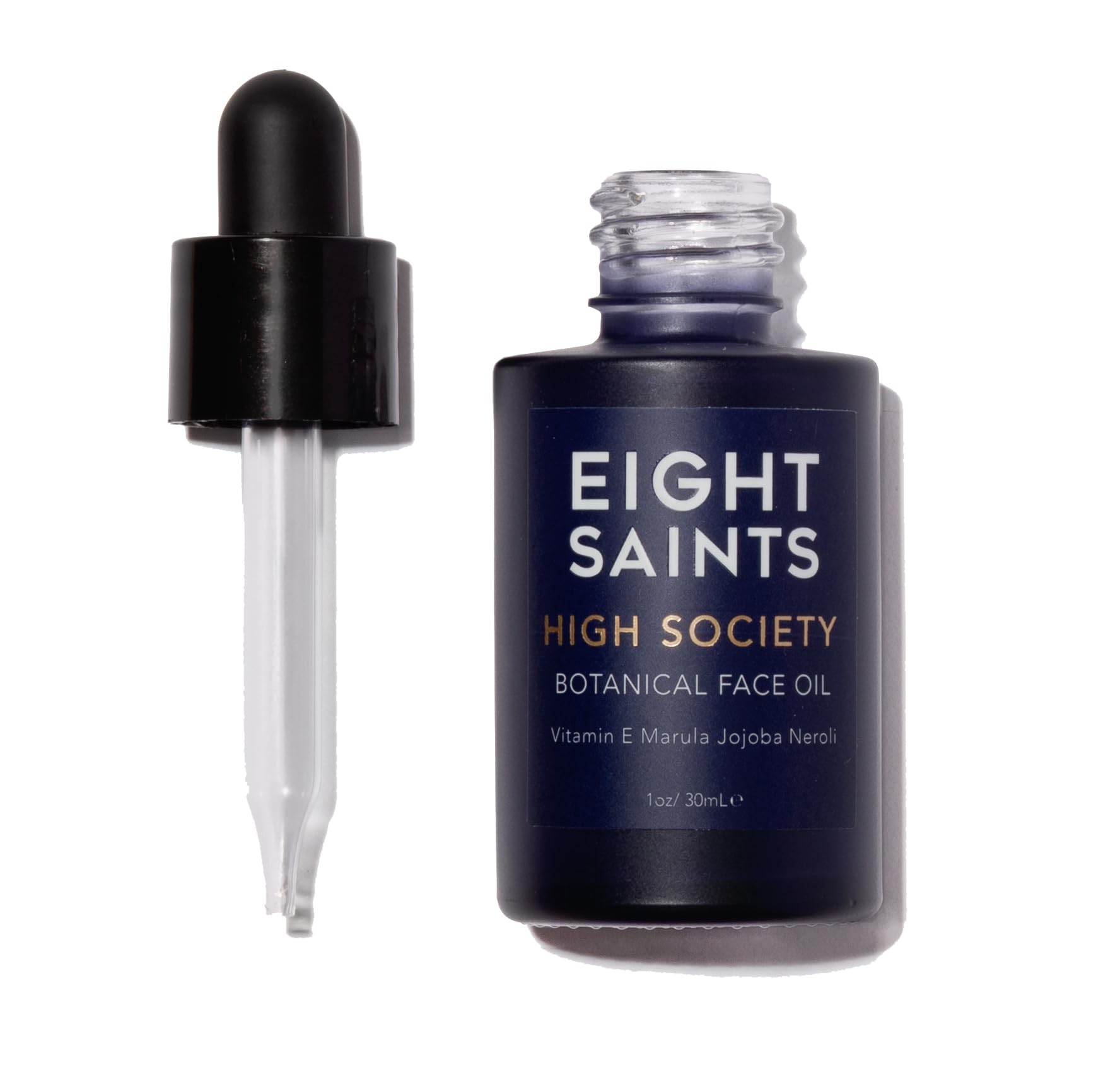 Eight Saints High Society bottle closeup—luxury face oil for daily hydration