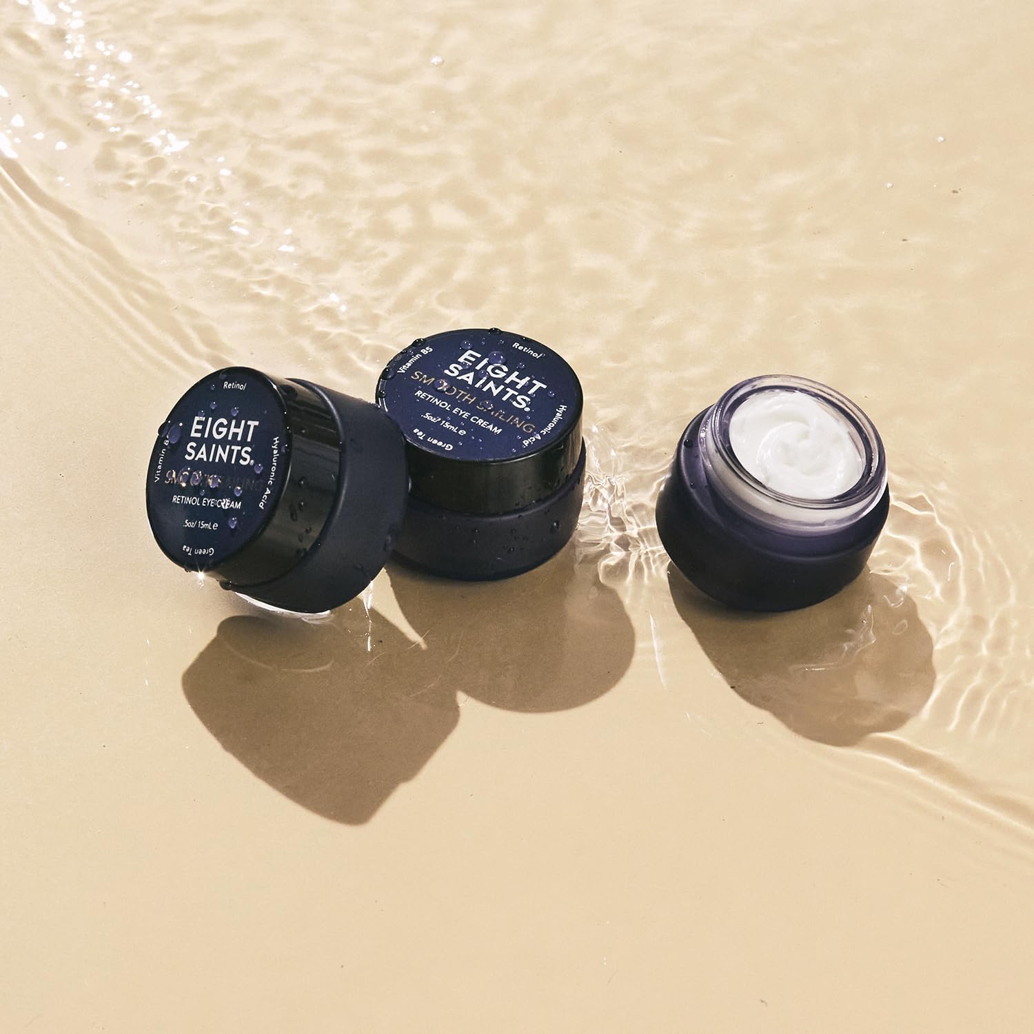 Eight Saints Maine-made badge on packaging reinforces artisanal skincare.