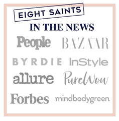 Eight Saints retinol eye cream packaging highlighted with clean Maine-made branding.