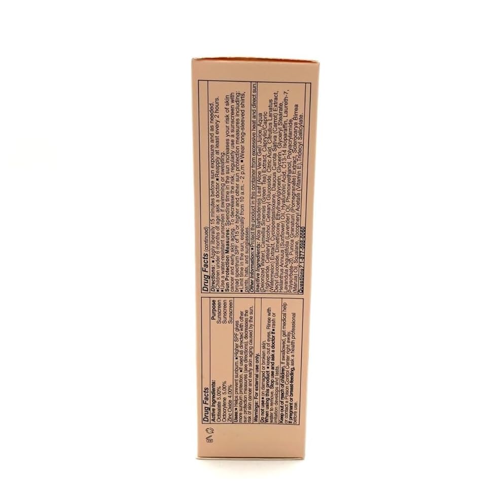 Eight Saints sun protection with no white residue helps maintain natural skin tone.