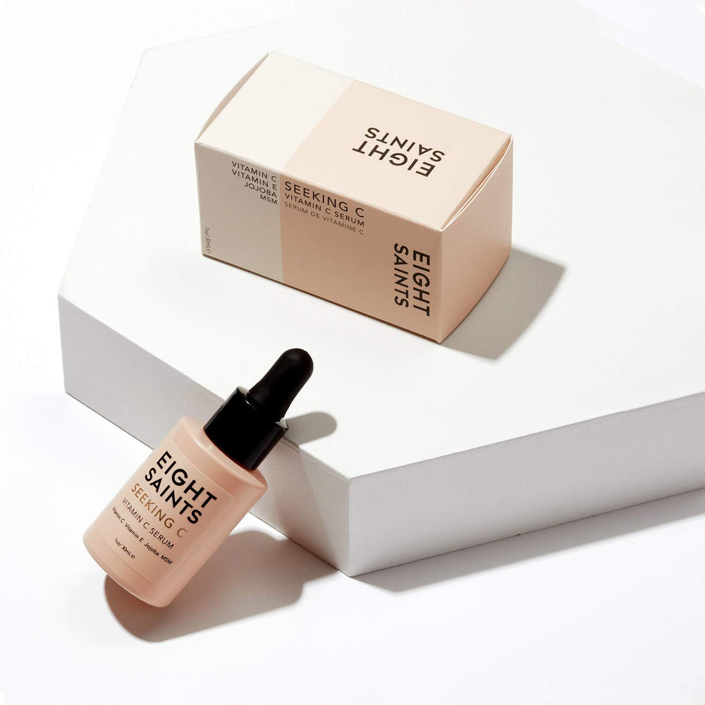 Eight Saints Serum with Hyaluronic Acid for hydrated, plump skin.