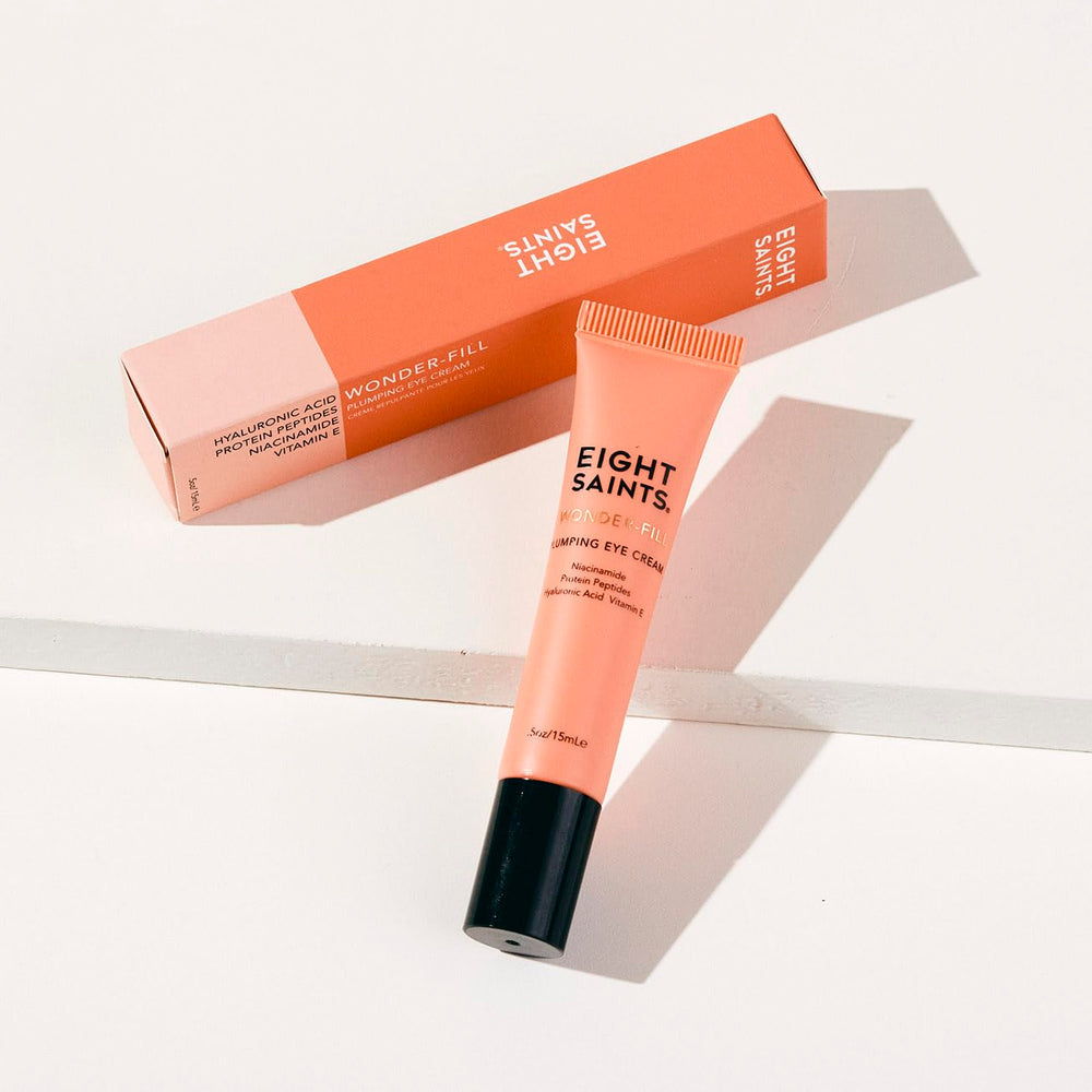 Eight Saints Wonder-fill eye cream hyaluronic acid focus demonstrates deep hydration and plump look
