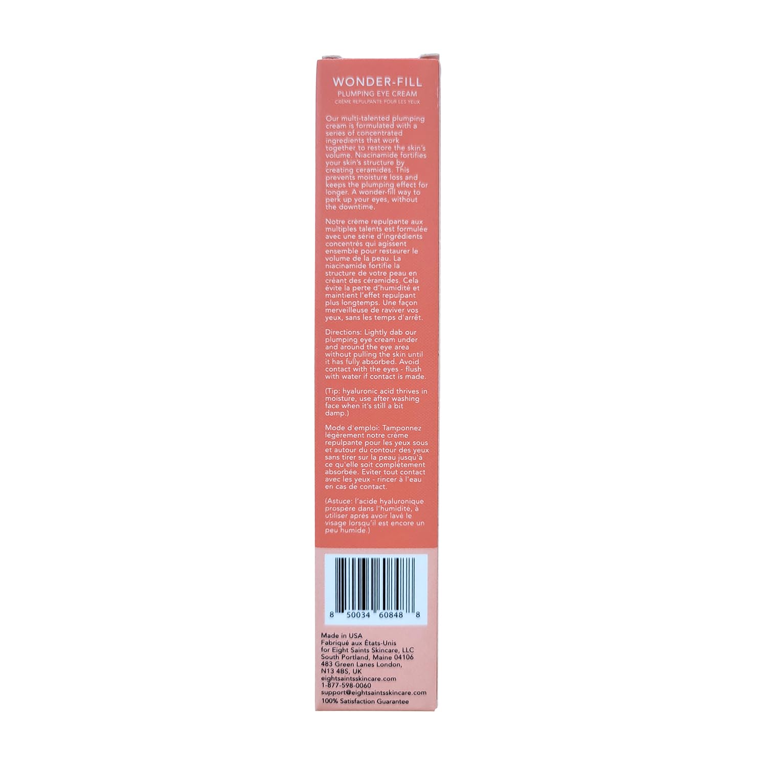 Eight Saints Wonder-fill eye cream Vitamin E focus conveys nourishment and protection