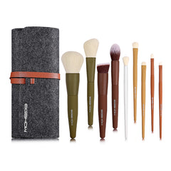 EIGSHOW kabuki brush set with art deco design for seamless powder application