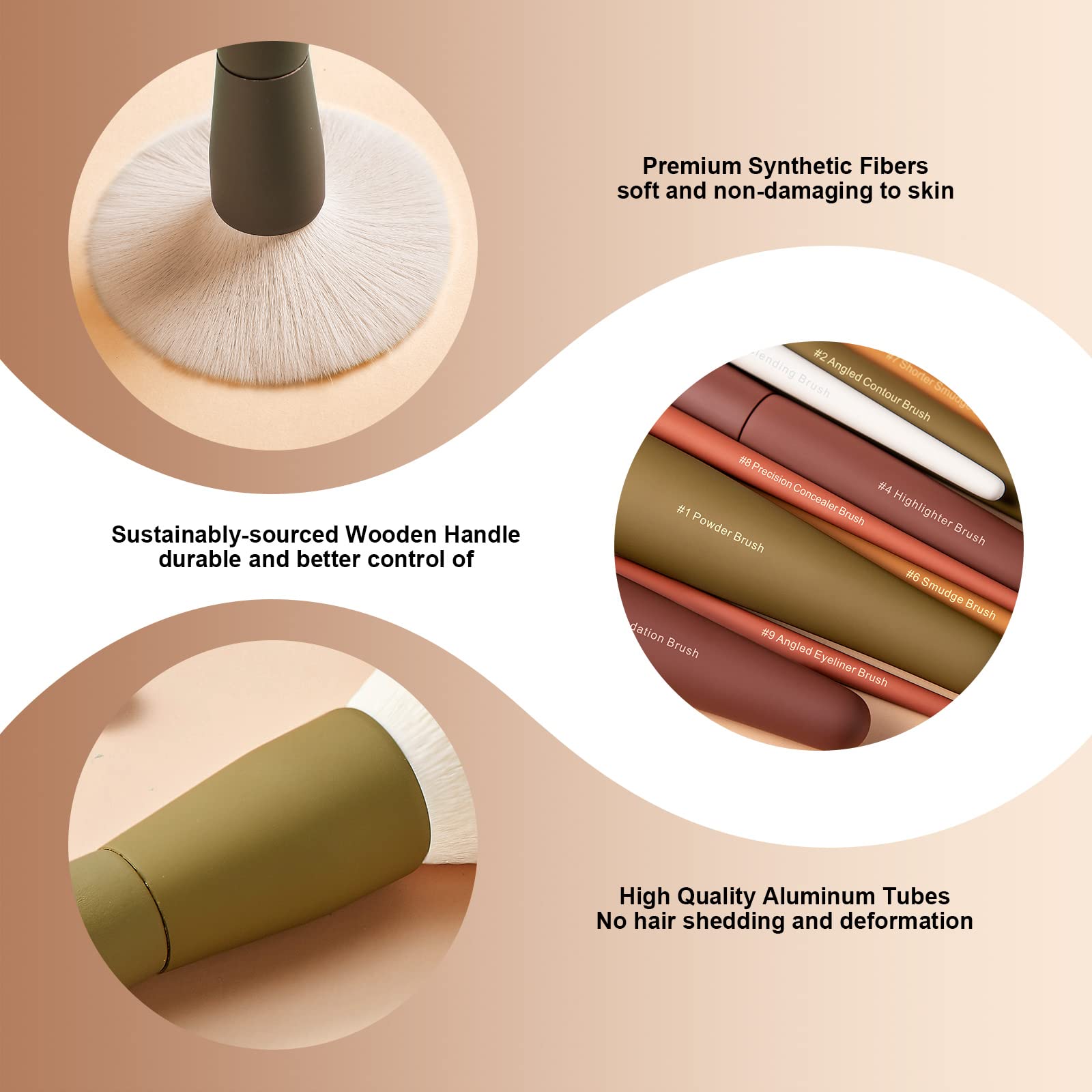 EIGSHOW travel pouch with compact brushes for on-the-go glam