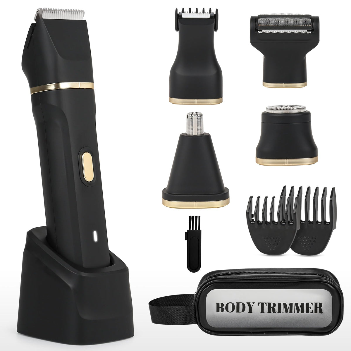 EiLVEEY 5-in-1 bikini trimmer heads for precise grooming on sensitive skin.