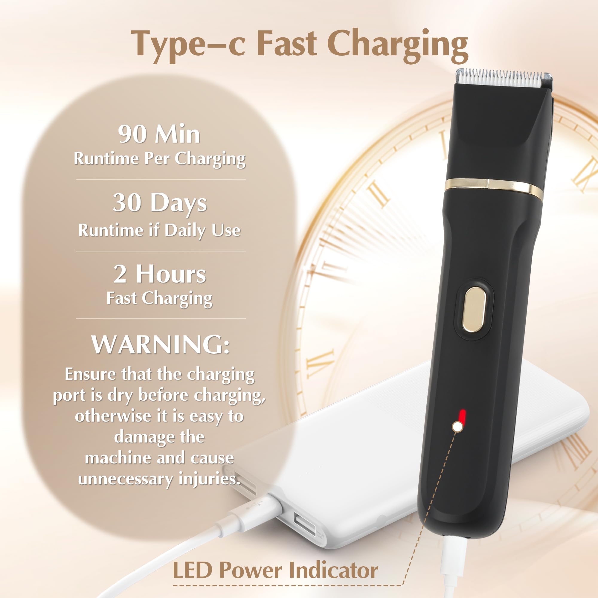 EiLVEEY dual-use body and facial hair removal for versatile grooming.