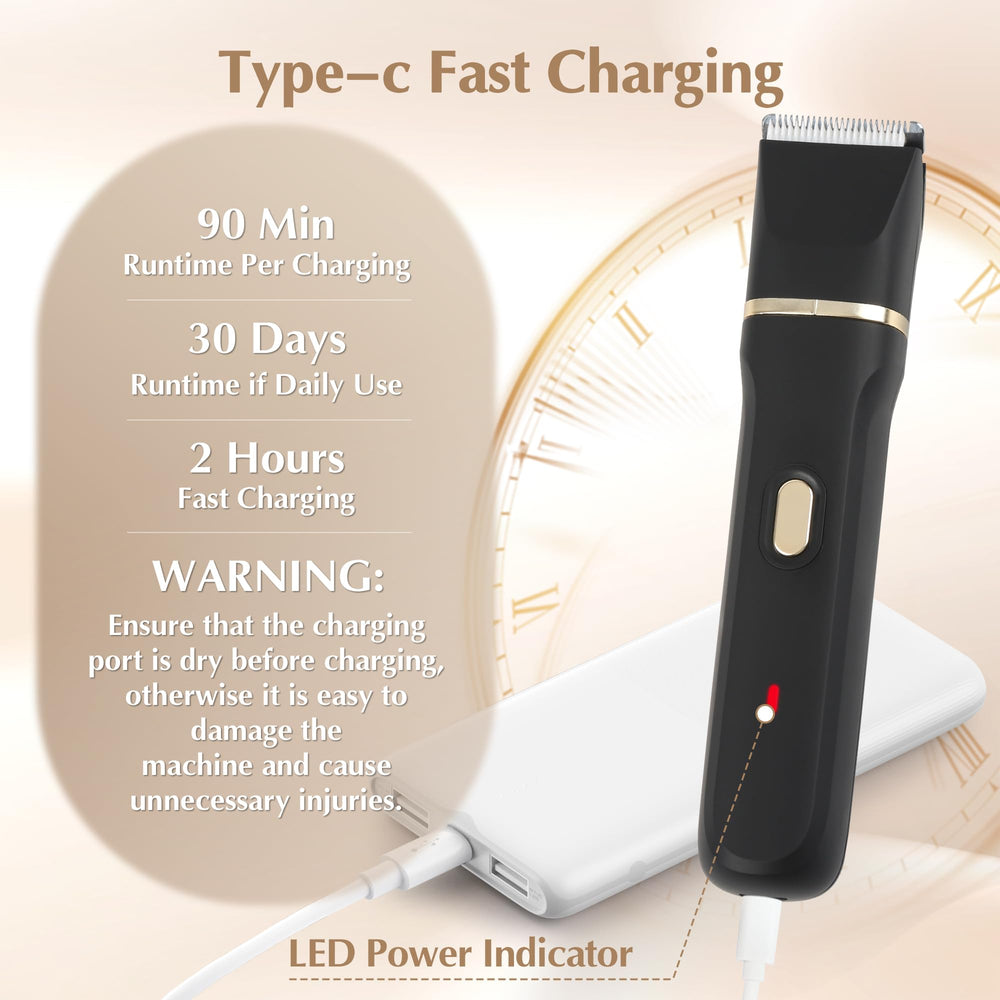 EiLVEEY dual-use body and facial hair removal for versatile grooming.