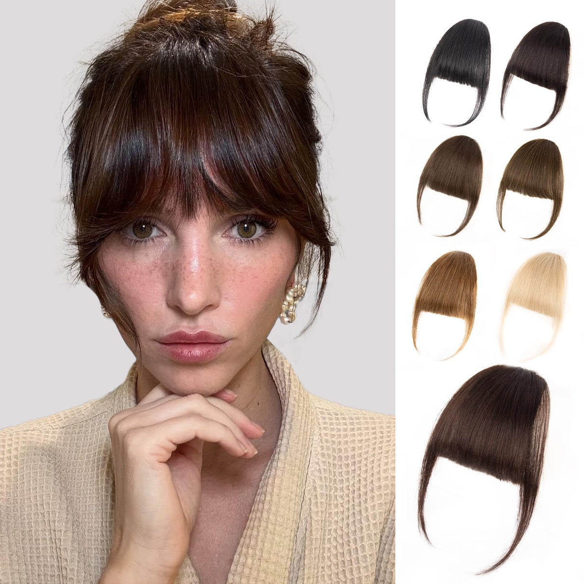 EINAEY clip-in bangs natural-look closeup for seamless daily wear