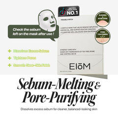 EIOM Trouble Patch Mask closeup highlights Tea Tree Biome for calming balance
