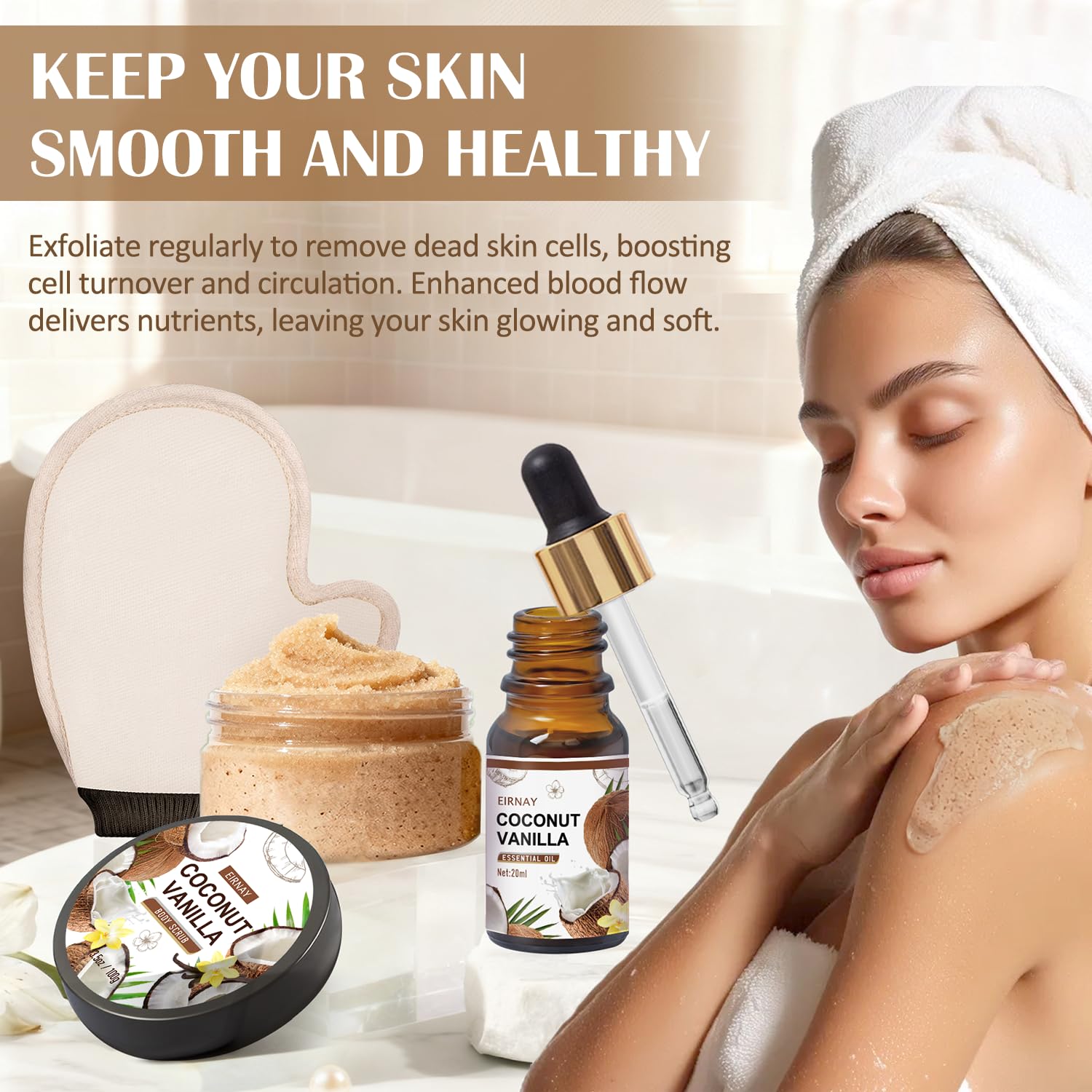 EIRNAY Coconut Vanilla Lip Balm for nourishing lips