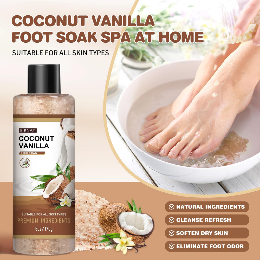 EIRNAY Foot Scrub two-sided remover shows coarse and fine surfaces for soft feet.