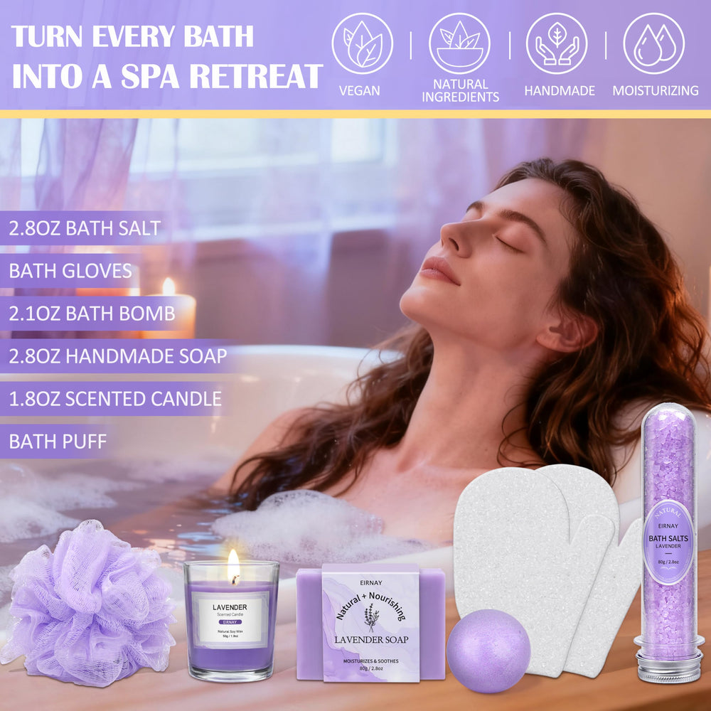 EIRNAY silk eye mask and plush bath gloves for luxurious pampering