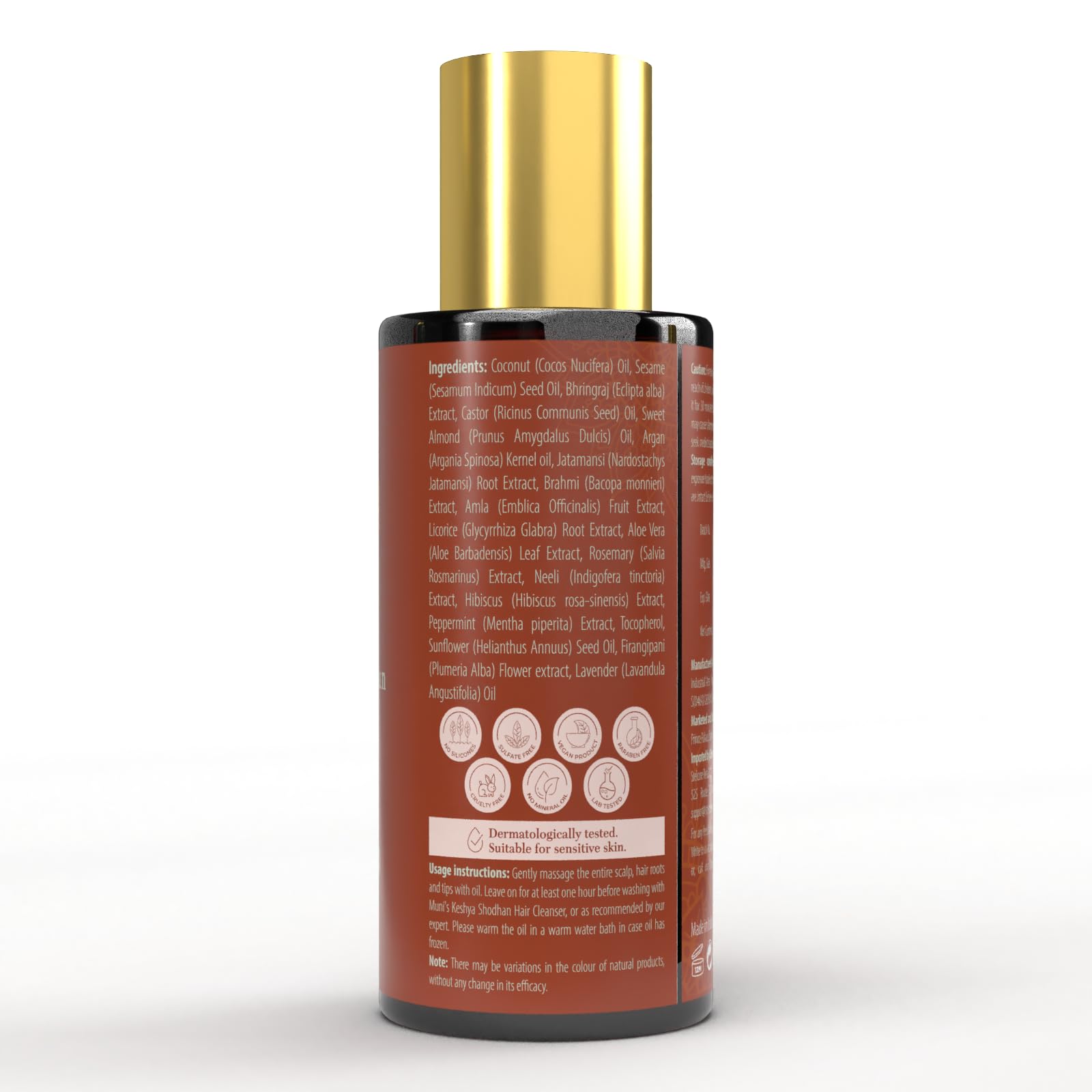 Daily-use scenes of EKMIVEDA oil in a hair care routine