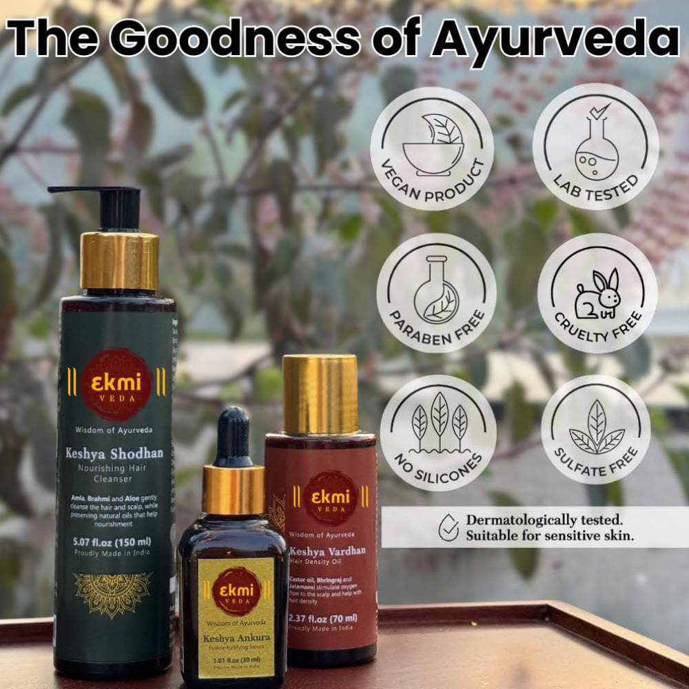 EKMIVEDA holiday hair care gift box—seasonal nourishment and gifting.