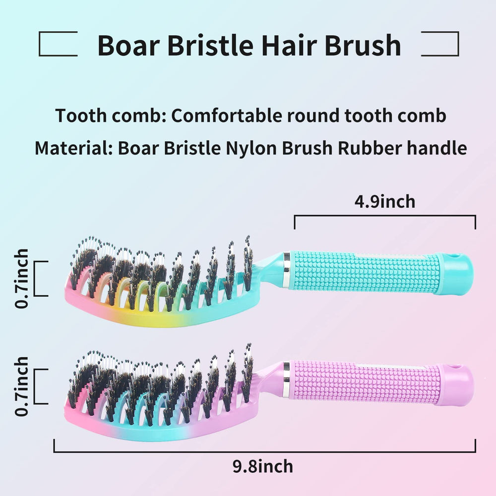 EKONAER detangling brush two-pack for adults and kids, versatile daily care.