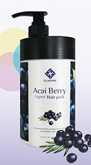 Elabore Acai Berry Super Hair Pack bottle highlights rich hydration for vibrant hair