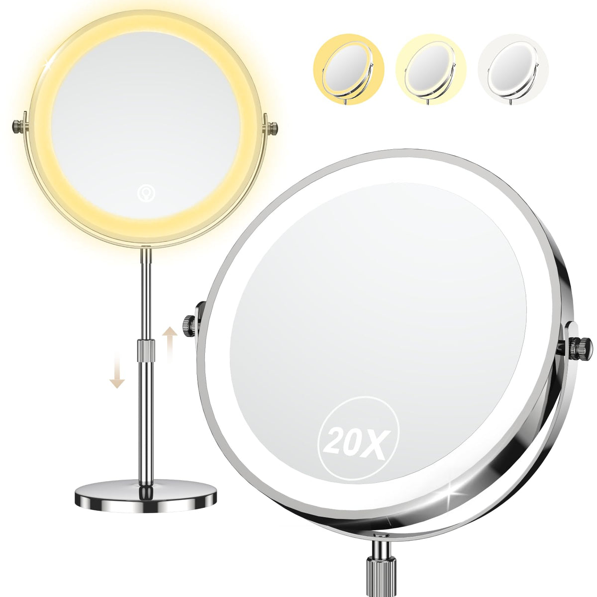 Elasound 9-inch makeup mirror lights deliver even desk lighting for flawless makeup
