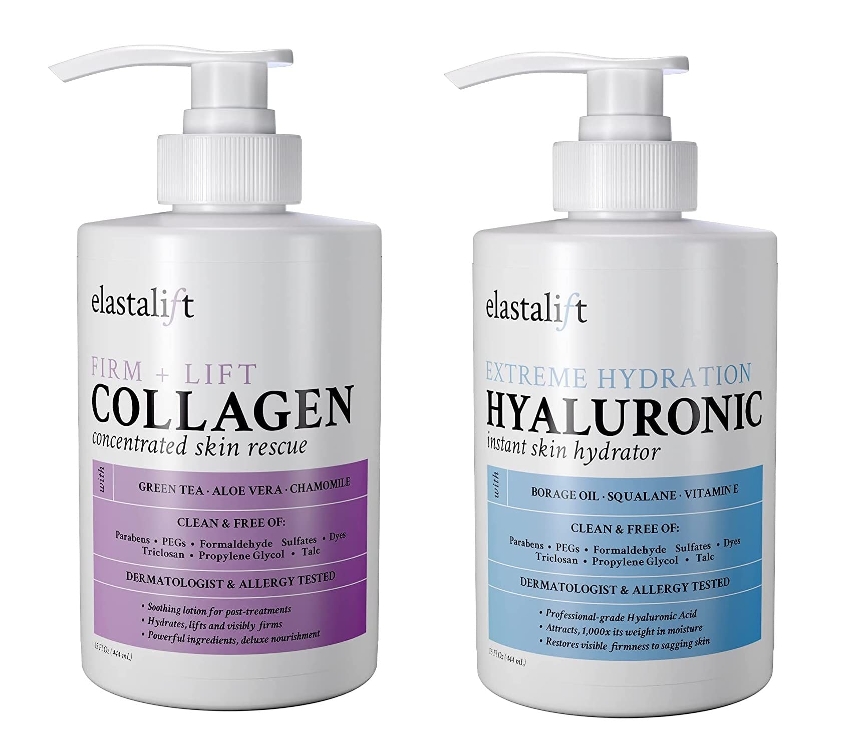 Elastalift collagen body cream bottle showing firming hydration for smoother skin.