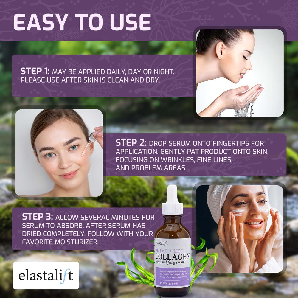 Elastalift collagen serum firming focus hints lifted, more toned skin