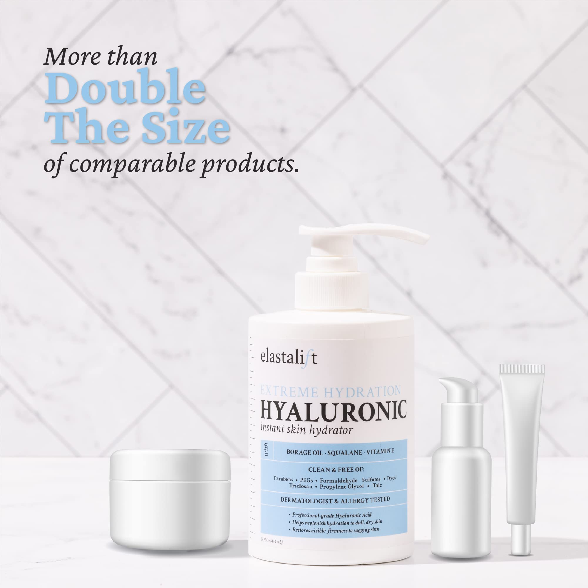 Elastalift Hyaluronic Acid Body Lotion application on skin for softer, hydrated feel