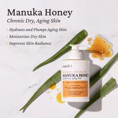 Elastalift Manuka Honey Cream texture swatch demonstrates non-greasy hydration and plump feel.