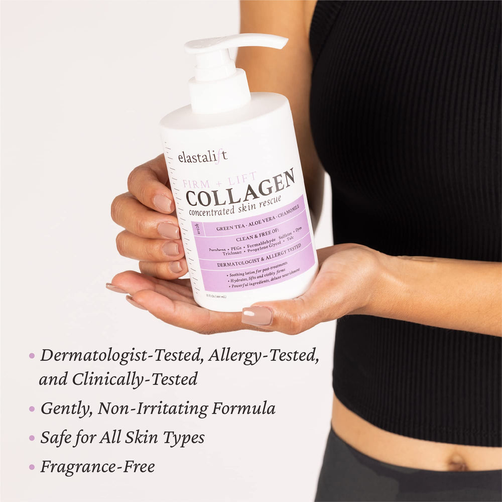 Elastalift non-greasy formula texture swatch demonstrating quick absorption.
