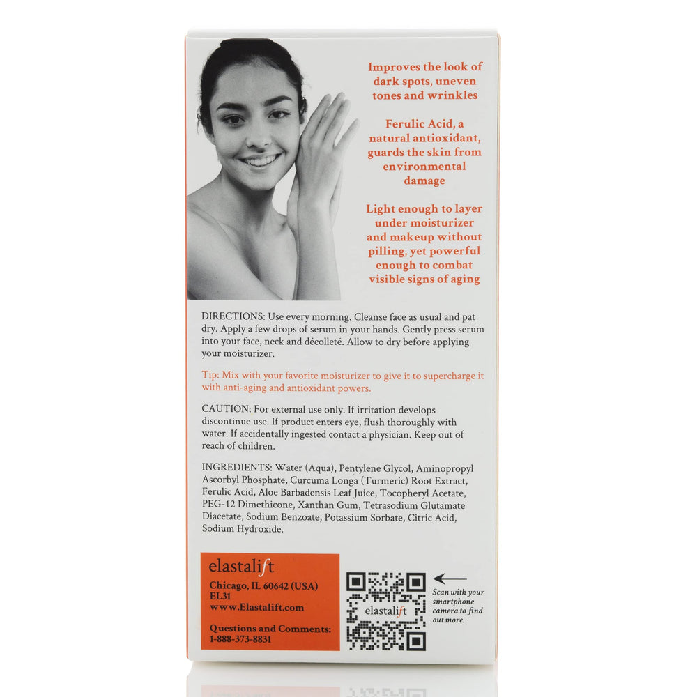 Elastalift applying serum to face and neck supports a hydrated, balanced routine.