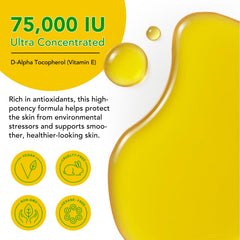 ELBBUB Vitamin E Oil applied to the face for nourishing hydration and glow