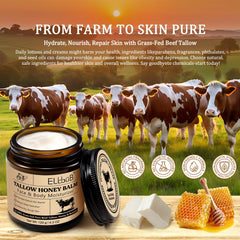 ELBBUB Whipped Tallow Cream hand-application demonstrates fast-absorbing, oil-free hydration.