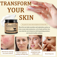 ELBBUB Whipped Tallow Cream honey-beeswax shot showcases soothing, non-irritating moisturization.