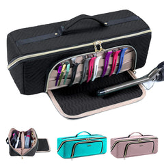 ELCUPA large hair tools travel bag open flat for quick access to tools