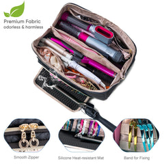 ELCUPA multifunctional hair travel bag ideal for toiletries and cosmetics