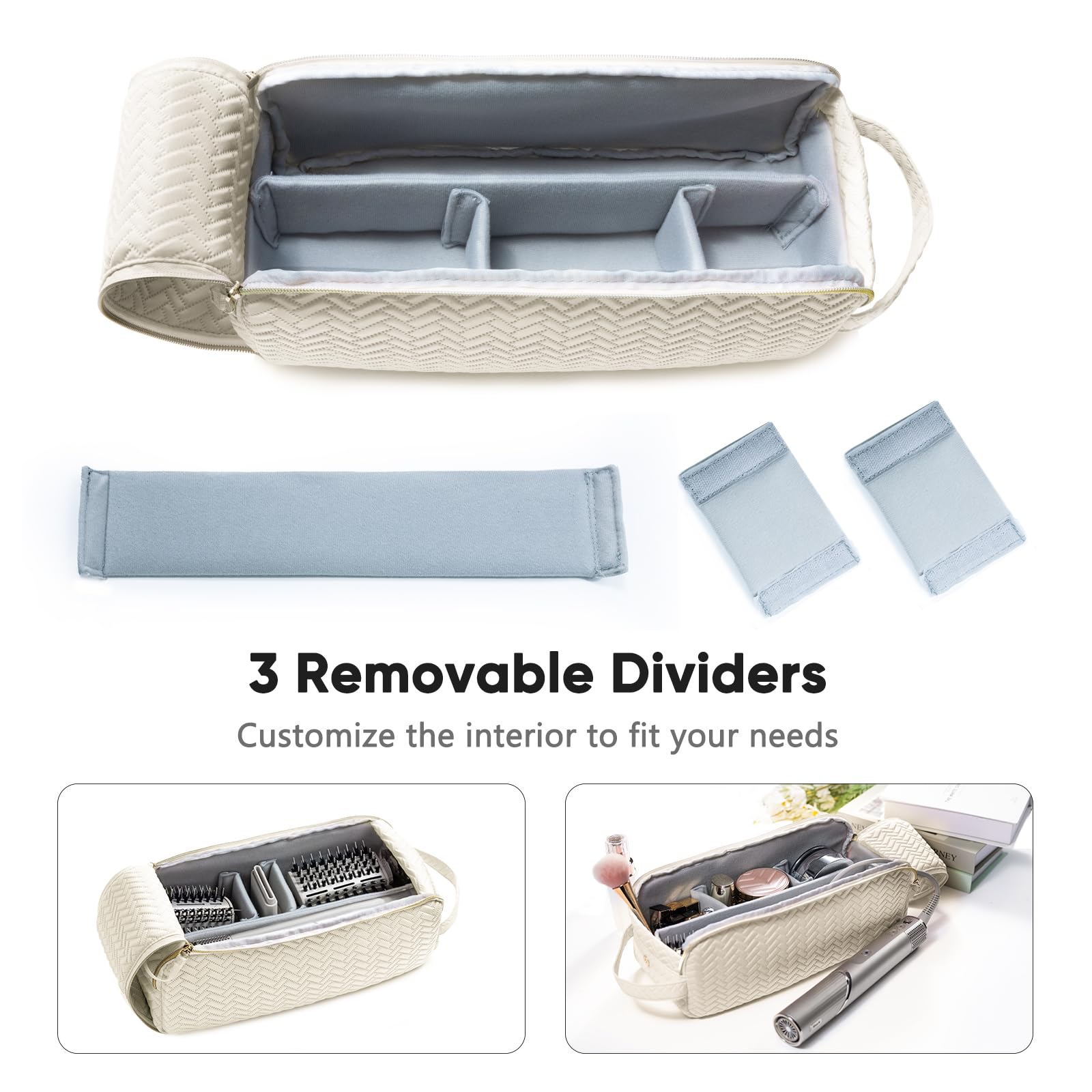 ELCUPA travel bag secures Dyson straighteners in a padded compartment