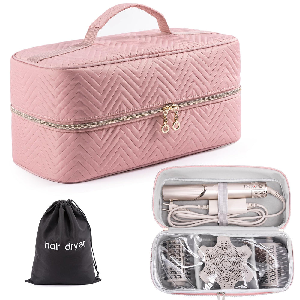 ELCUPA hair tools travel case main compartment keeps tools organized and protected