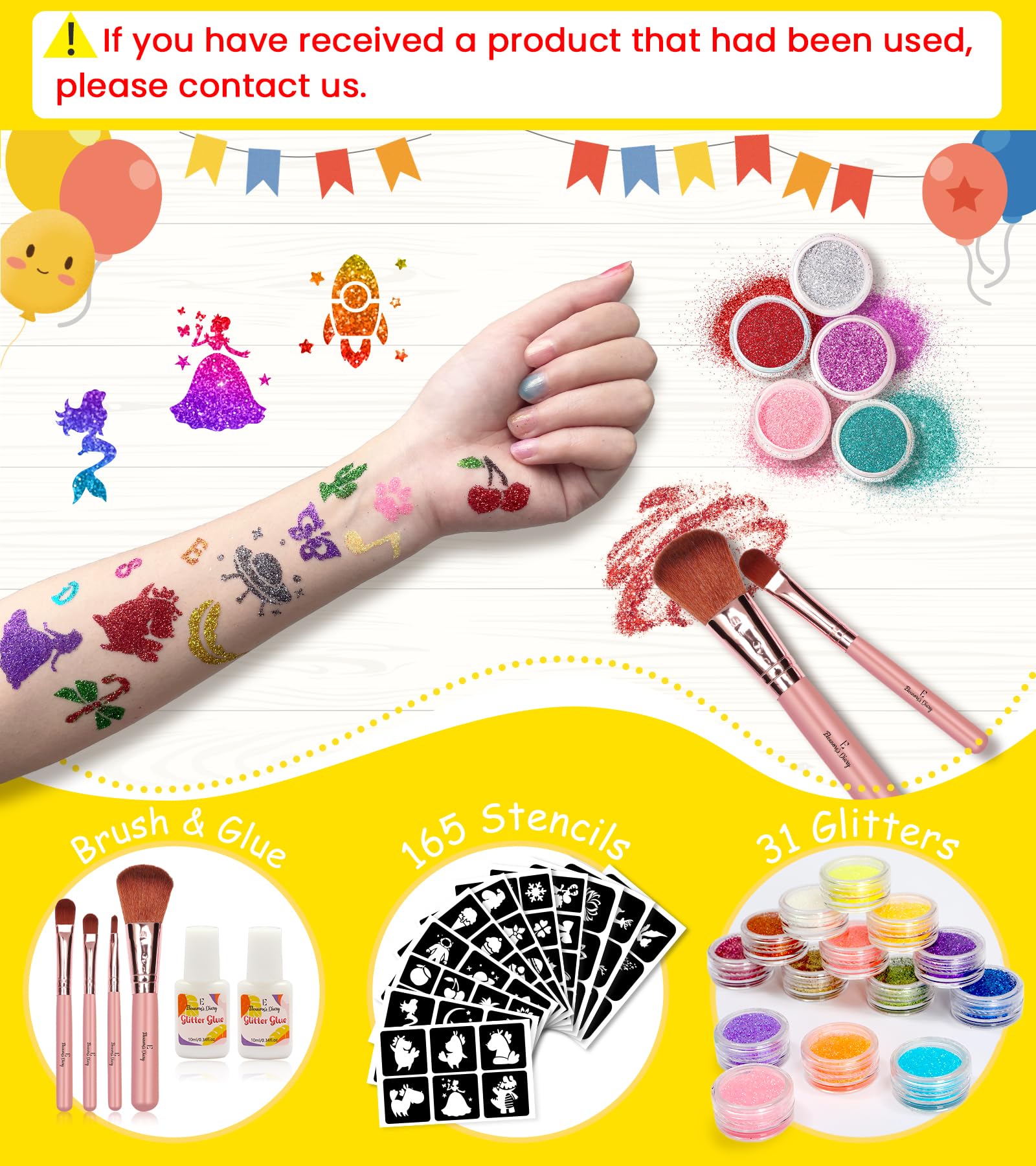 Eleanore's Diary 31-color glitter palette for vibrant party looks