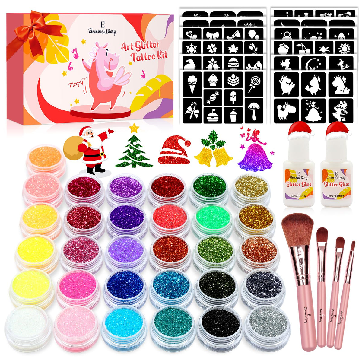 Eleanore's Diary tattoo-set packaging shown, ideal for gifting at parties