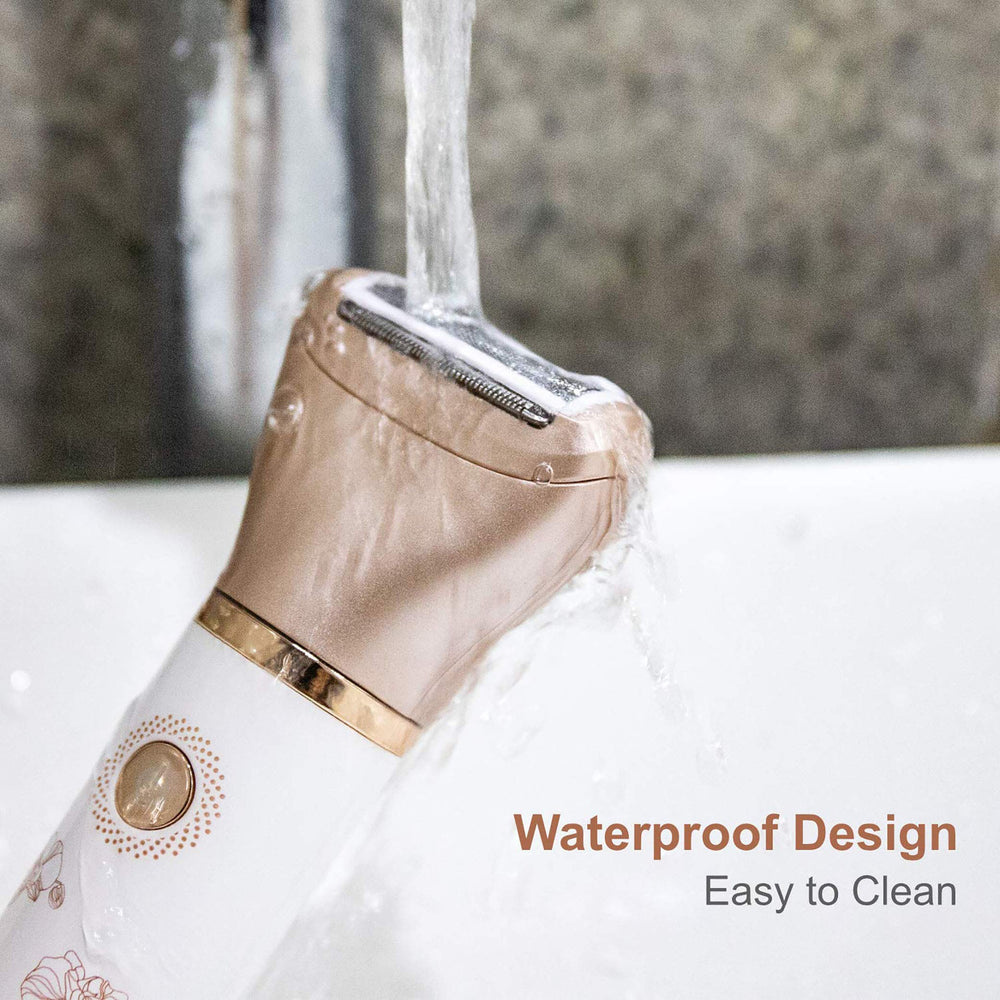 ElectriBrite compact travel razor, portable design for travel.
