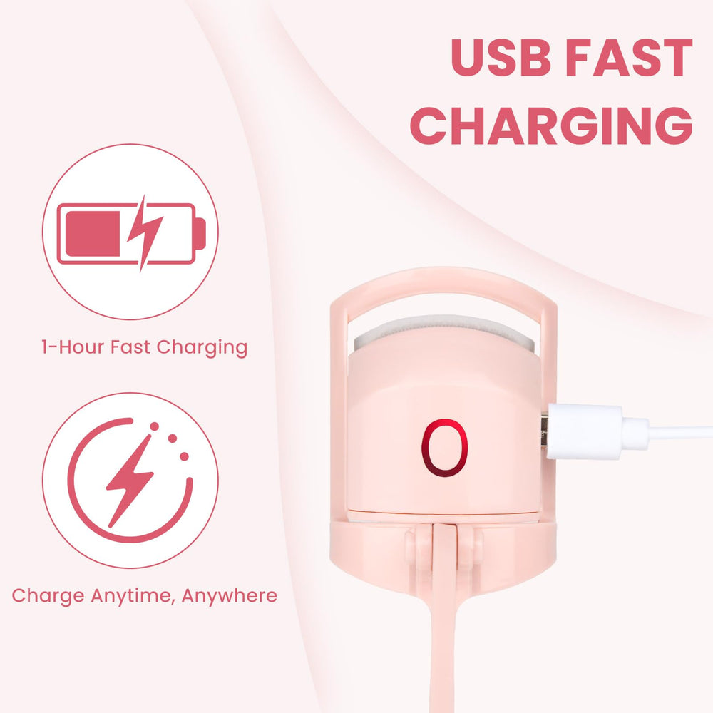 Electric Heated Eyelash Curler anti-scald silicone protects skin during curling
