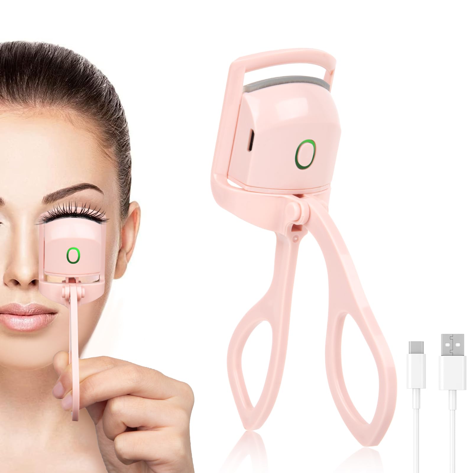 Electric Heated Eyelash Curler quick heat-up for faster routine
