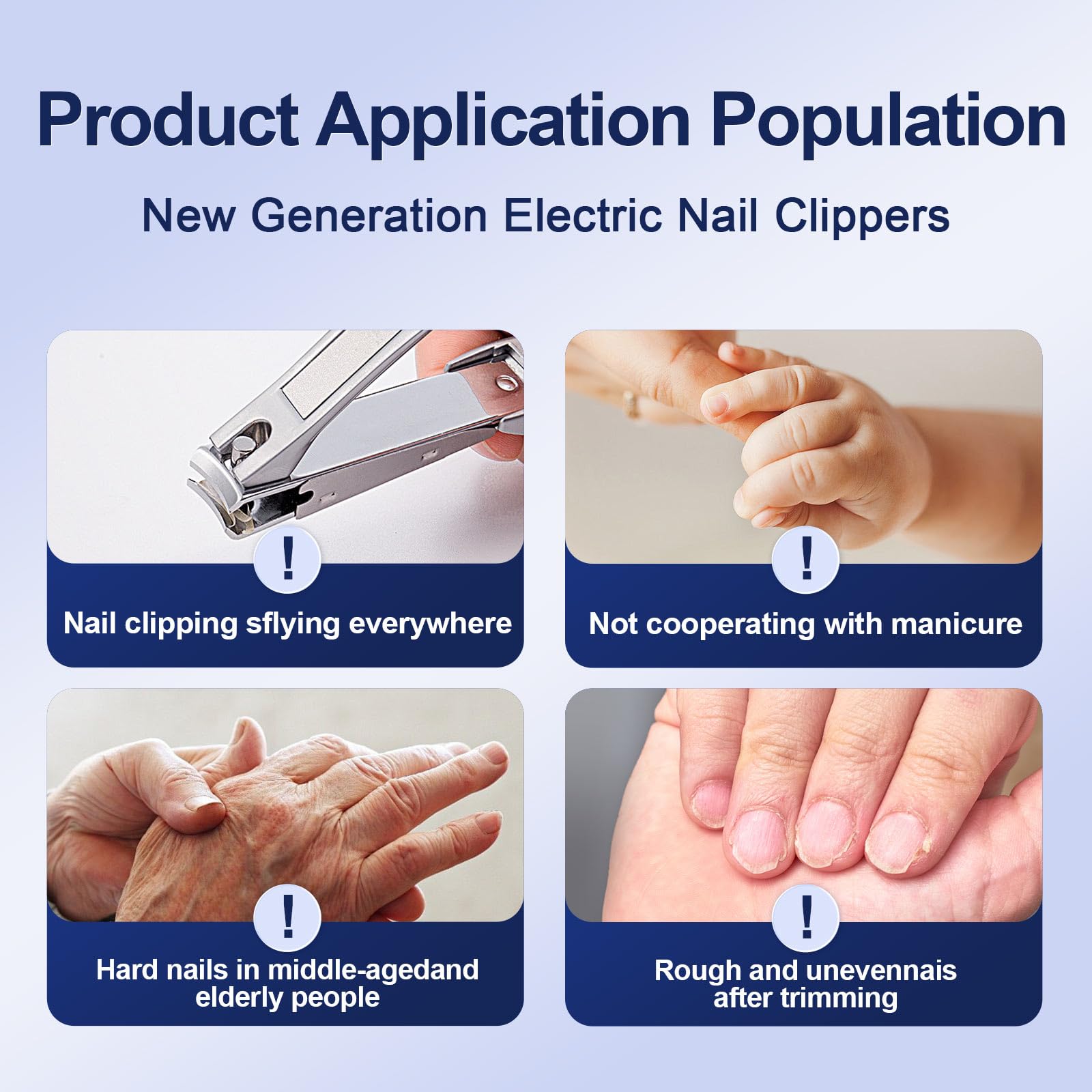 Electric Nail Clippers all-in-one-head delivers precise trimming and smoothing in one pass.