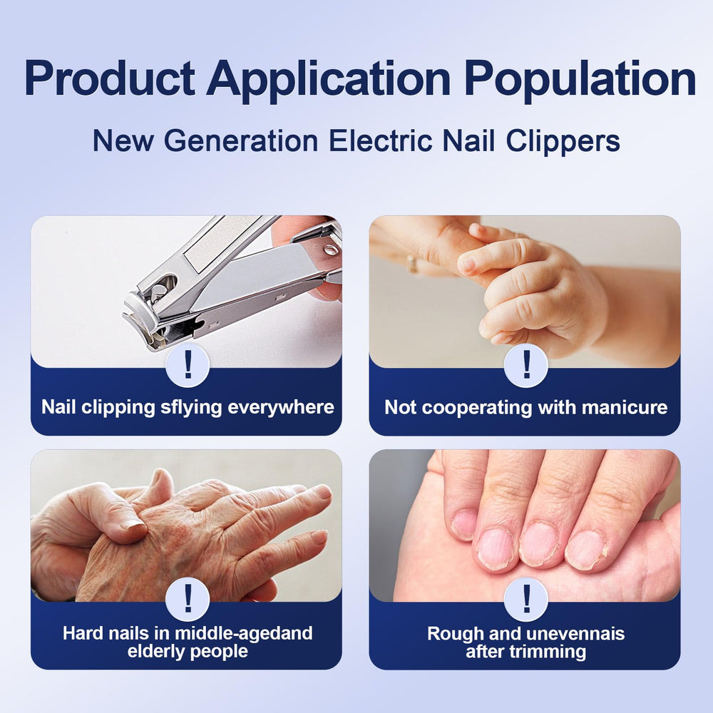 Electric Nail Clippers all-in-one-head delivers precise trimming and smoothing in one pass.